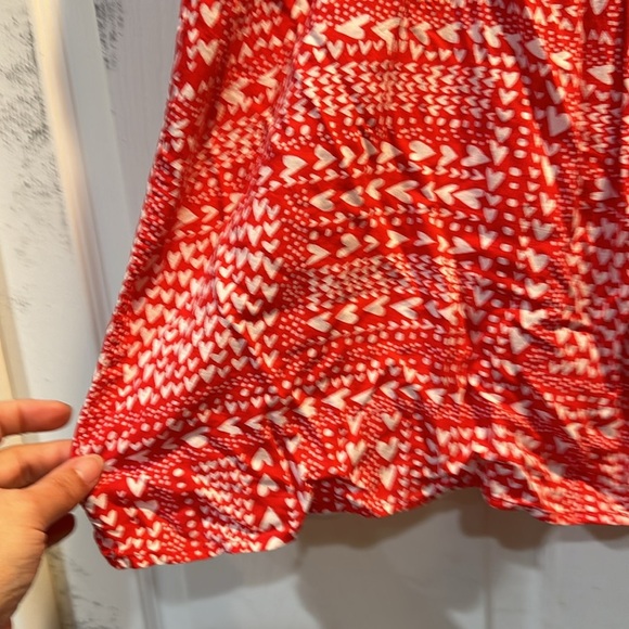 Victoria’s Secret Red Heart Print Tie Front Kaftan Cover Up Robe O/S - Picture 6 of 7